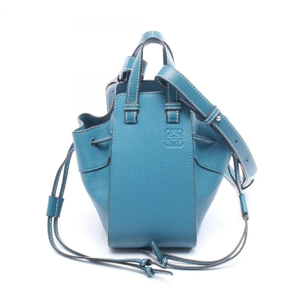 LOEWE ロエベ ハンモック ドローストリングバッグ ミニ ブルー