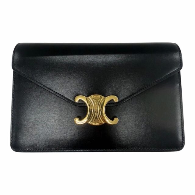 CELINE セリーヌ マーゴ チェーンウォレット ショルダーバッグ ブラック