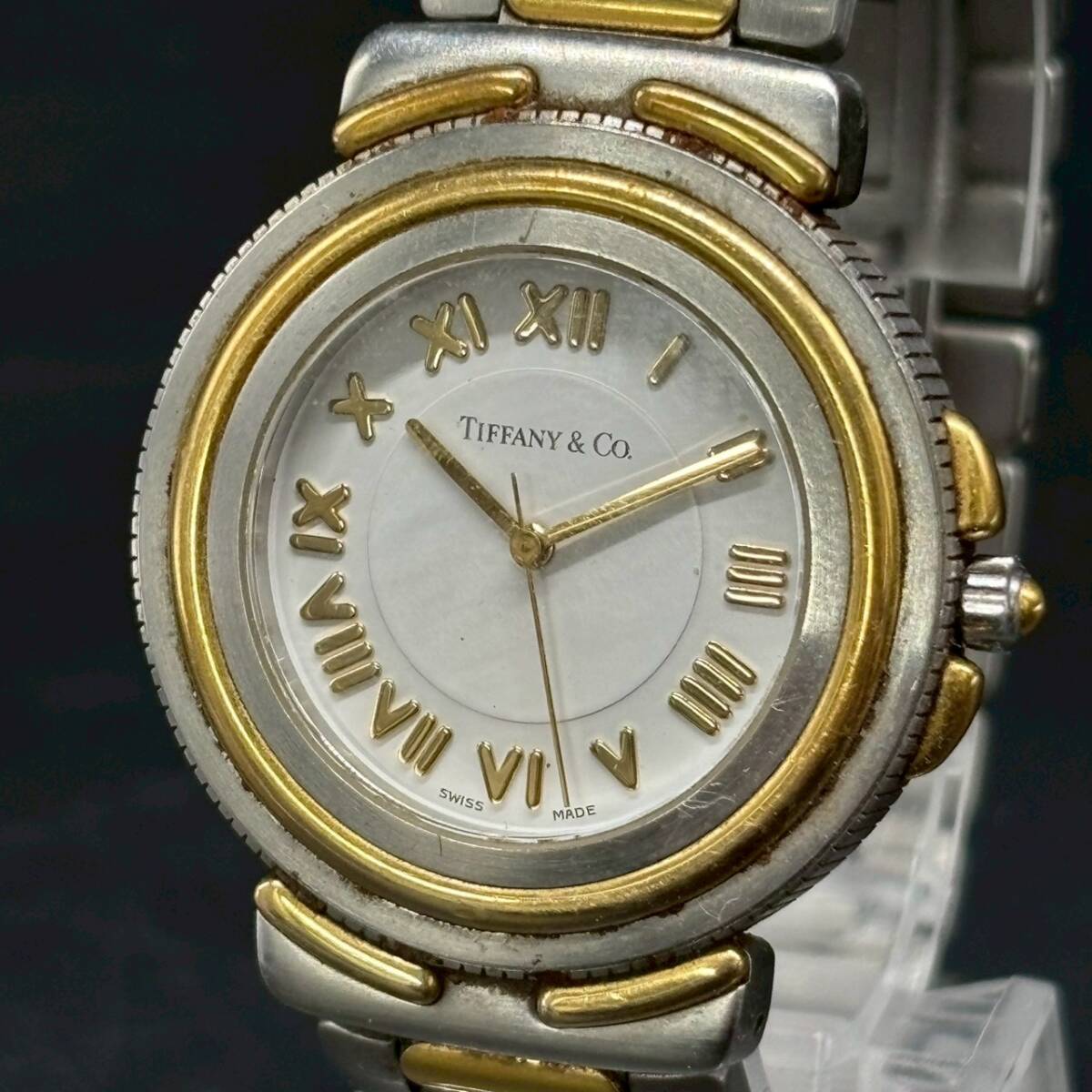 TIFFANY&Co. ティファニー M0822 インタリオ K18YG×SS メンズ腕時計