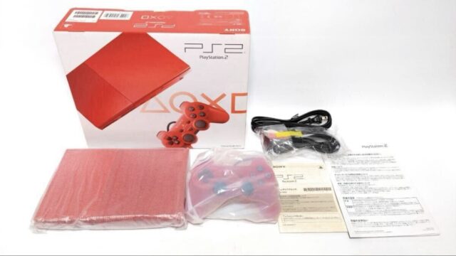 PlayStation2 PS2 SCPH-90000 シナバーレッド