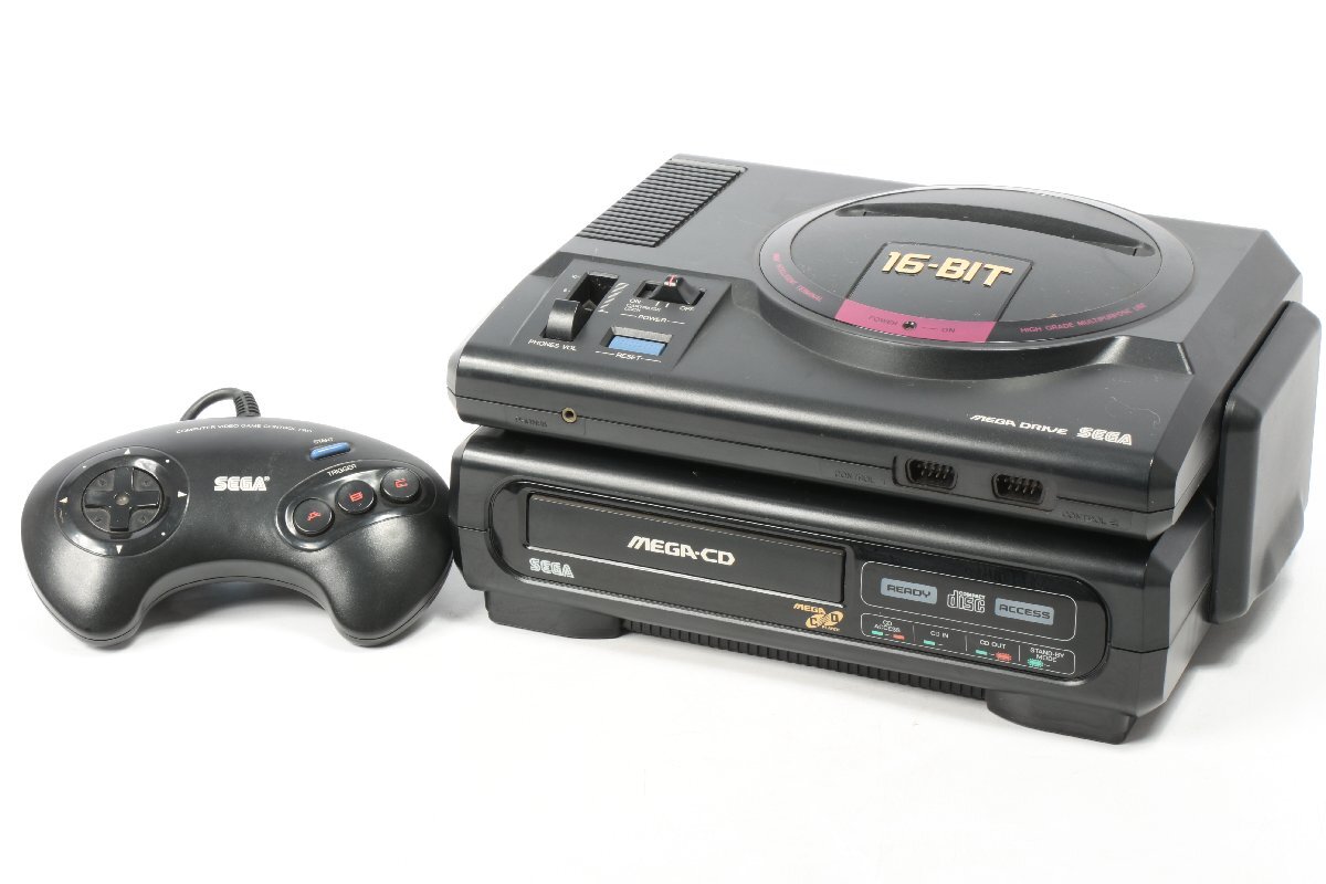 SEGA メガCD メガドライブ 本体2点セット バックアップRAMカートリッジ付き