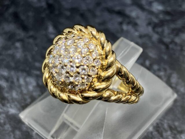 CELINE セリーヌ K18 ダイヤモンド デザインリング #12 0.75ct