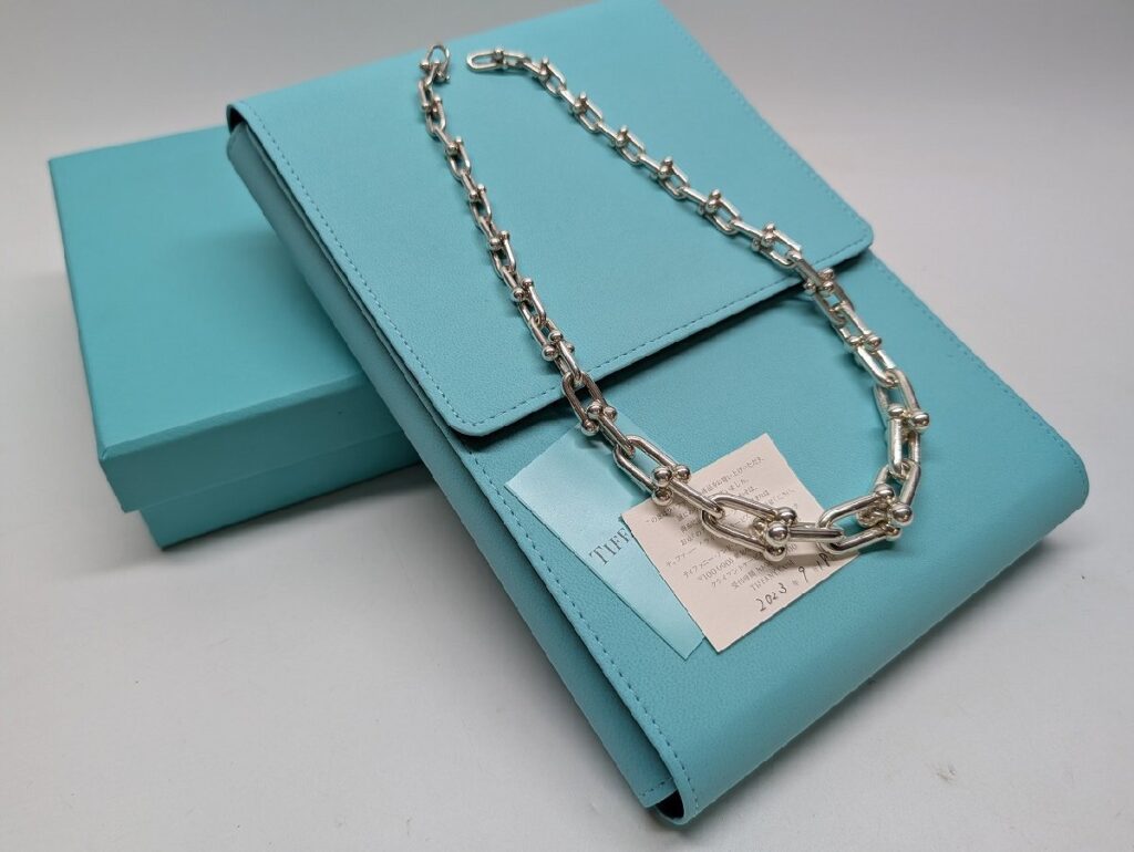 TIFFANY&Co. ティファニー ハードウェア グラジュエイテッドリンク ネックレス AG925