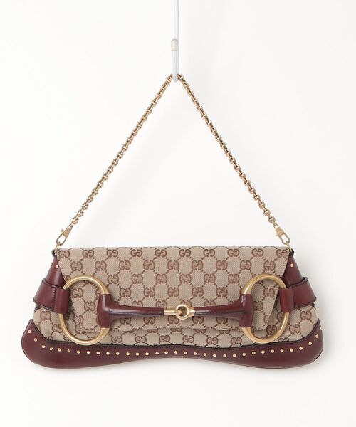 GUCCI ホースビット チェーン ショルダーバッグ ベージュ
