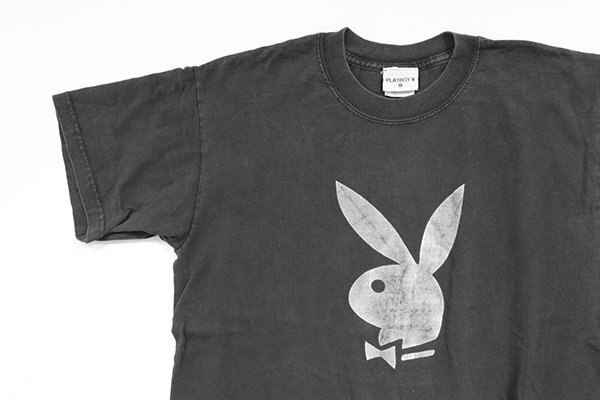 PLAY BOY 吊り編み ラビットヘッド Tシャツ 黒 Mサイズ USA製