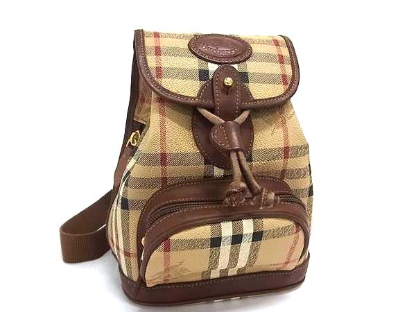 Burberrys バーバリーズ ノバチェック レザー リュックサック
