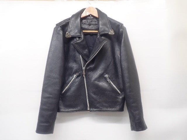 CHROME HEARTS クロムハーツ ライダースジャケット レザー XS