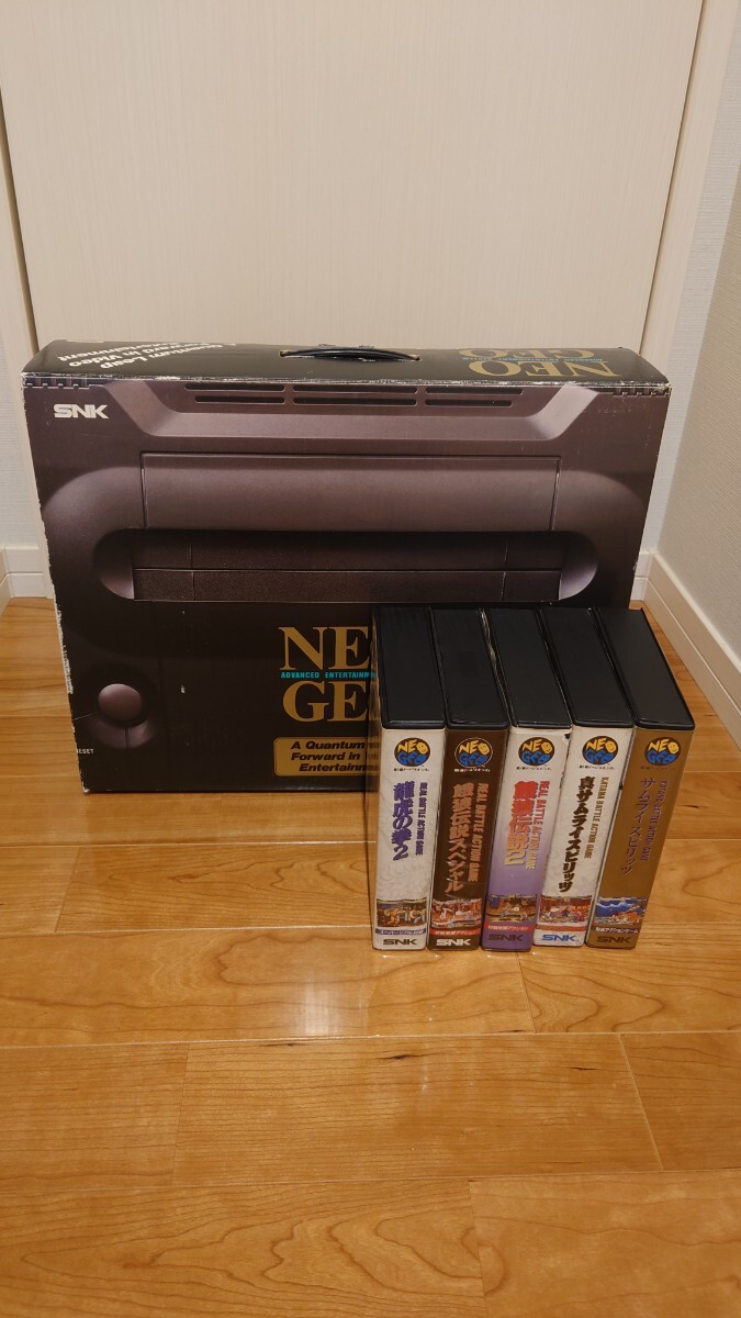 SNK NEOGEO 本体一式 ROM ソフト5本セット