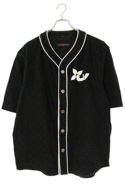 ルイヴィトン モノグラムデニムベースボール半袖シャツ XXL
