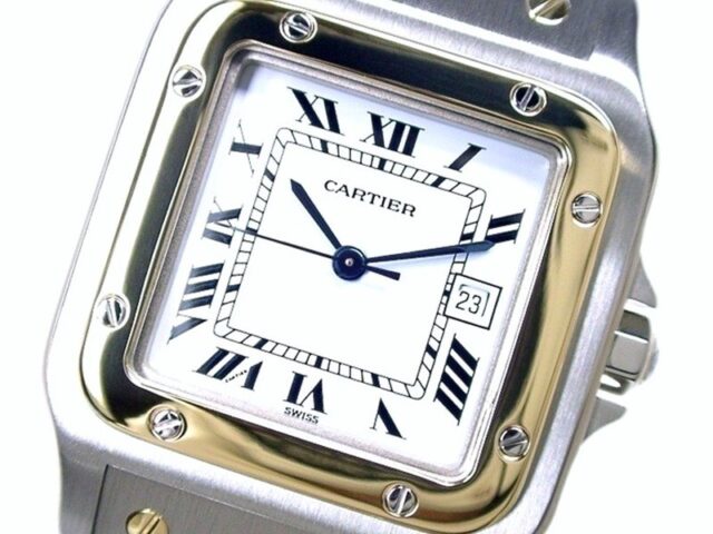 CARTIER カルティエ サントス 18金/SS 自動巻 LM