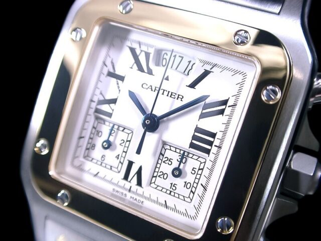 カルティエ サントス ガルベ クロノリフレックス 18金/SS W20042C4