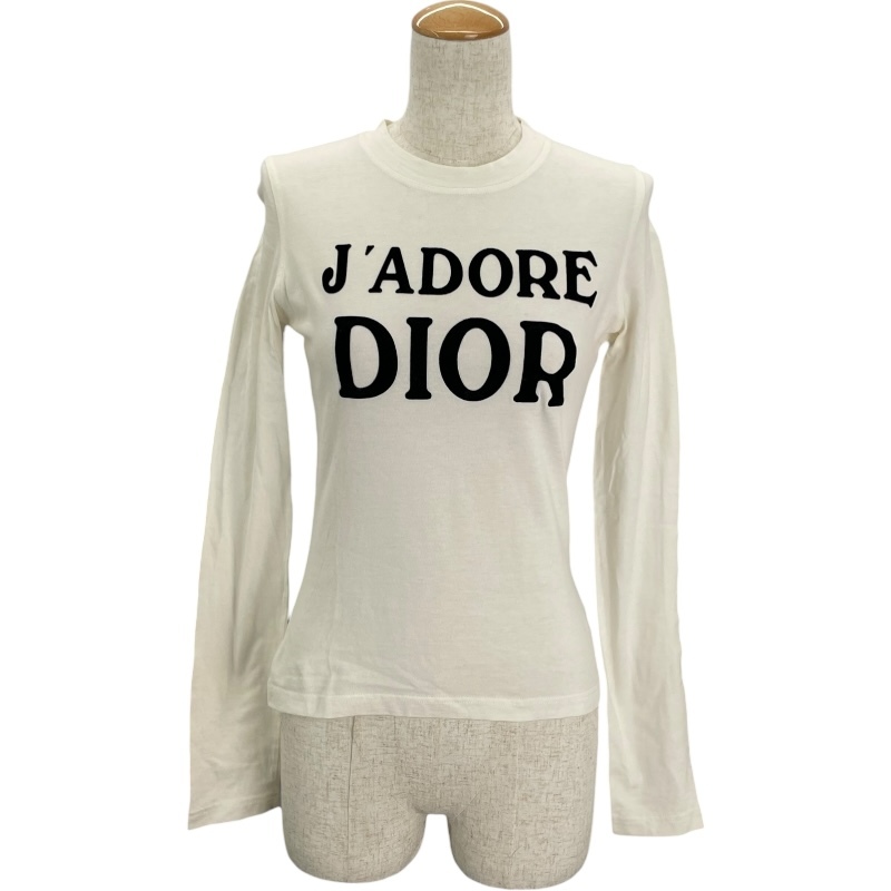 クリスチャン ディオール JADORE ロゴプリントカットソー 長袖Tシャツ