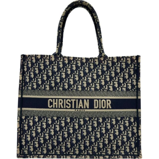 Christian Dior ブックトートラージ M1286 ネイビー トートバッグ