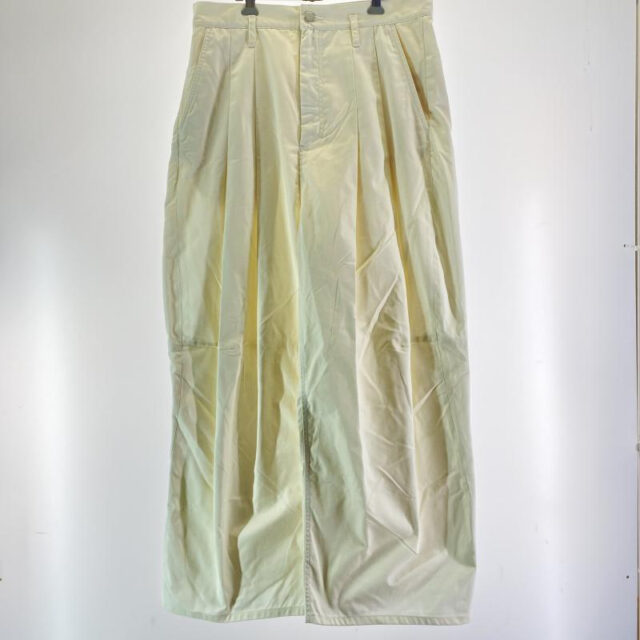 SHINYA KOZUKA 24SS Hi BAGGY 2タックバギーパンツ ホワイト XL