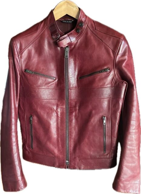 GUCCI グッチ シングルライダース 水牛革 バーガンディ サイズ44