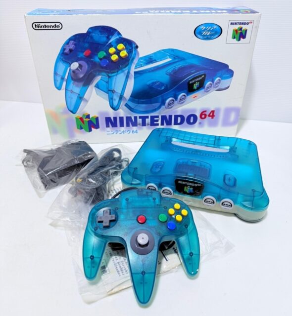 任天堂 ニンテンドーN64 クリアブルー 本体 コントローラー