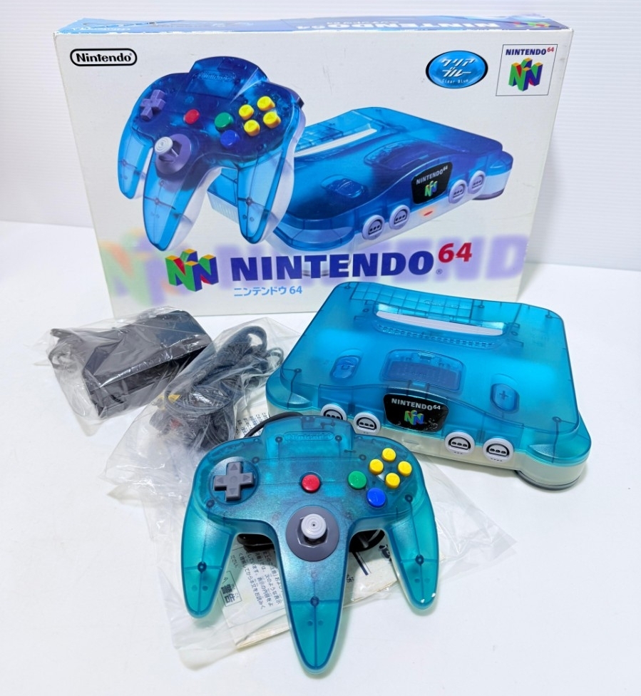 任天堂 ニンテンドーN64 クリアブルー 本体 コントローラー