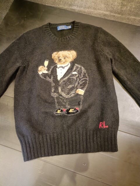 POLO RALPH LAUREN ポロベア タキシード スパンコール ニット