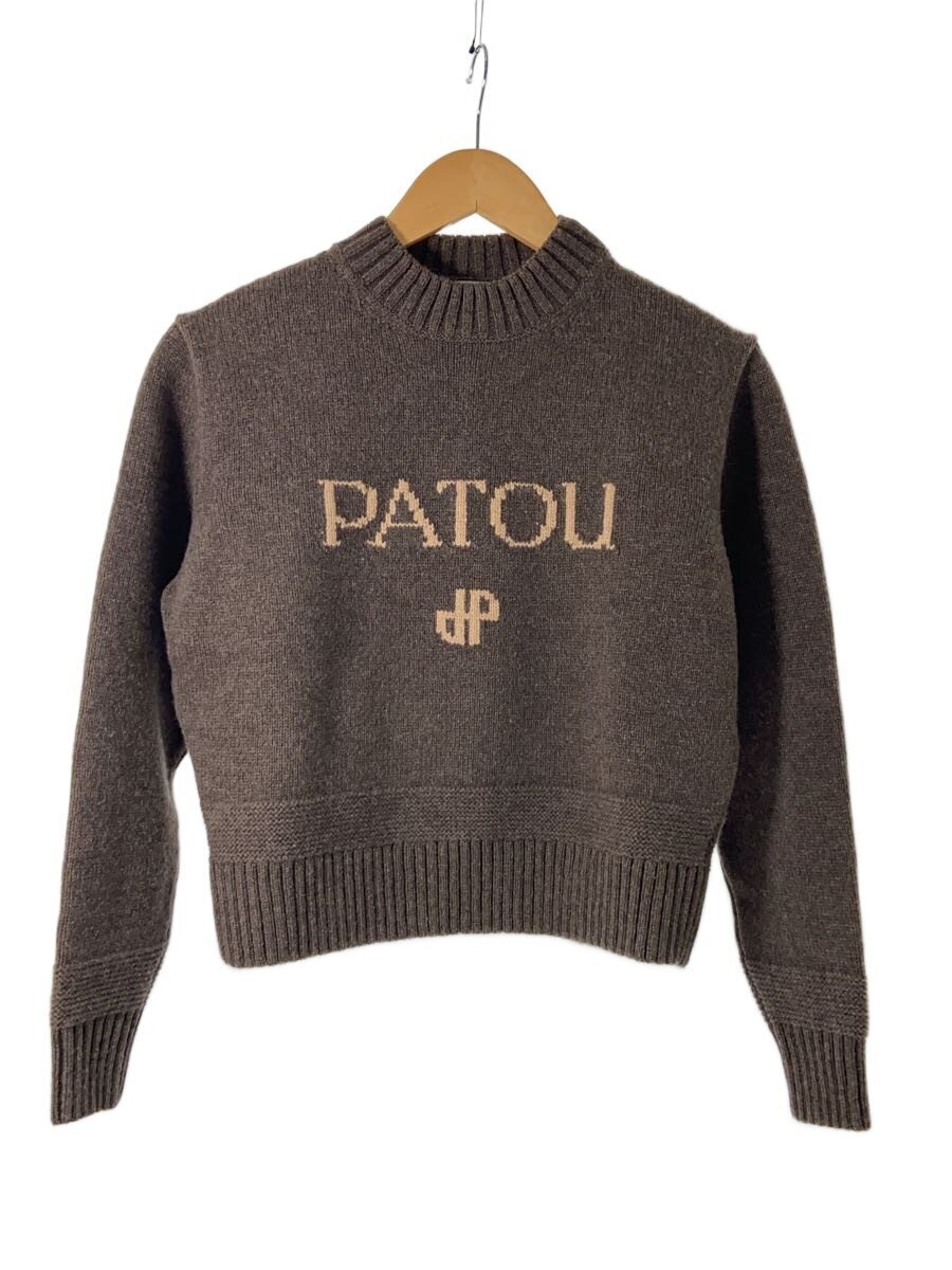 PATOU ロゴニット セーター ウール S ブラウン