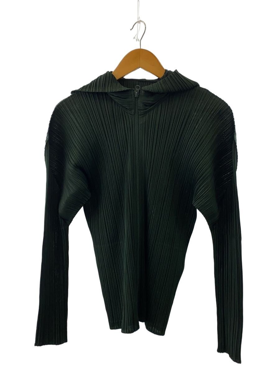 PLEATS PLEASE ISSEY MIYAKE ジップパーカー グリーン サイズ4