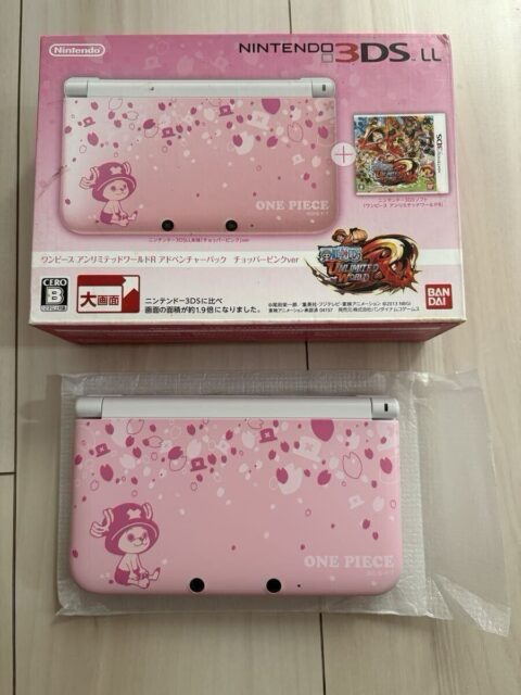 Nintendo 3DS LL ワンピース アンリミテッドワールドR チョッパーピンク