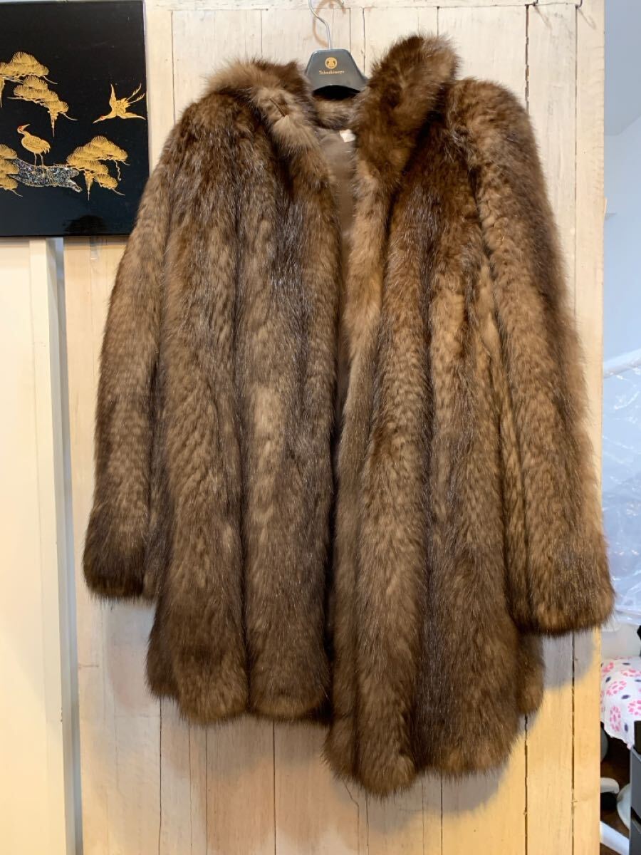SOBOL×VISCARDI セーブル コート コットン100% シルク100%