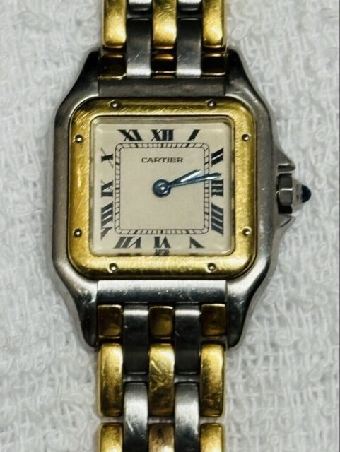 Cartier カルティエ パンテールミニ K18YG 3Row クォーツ腕時計