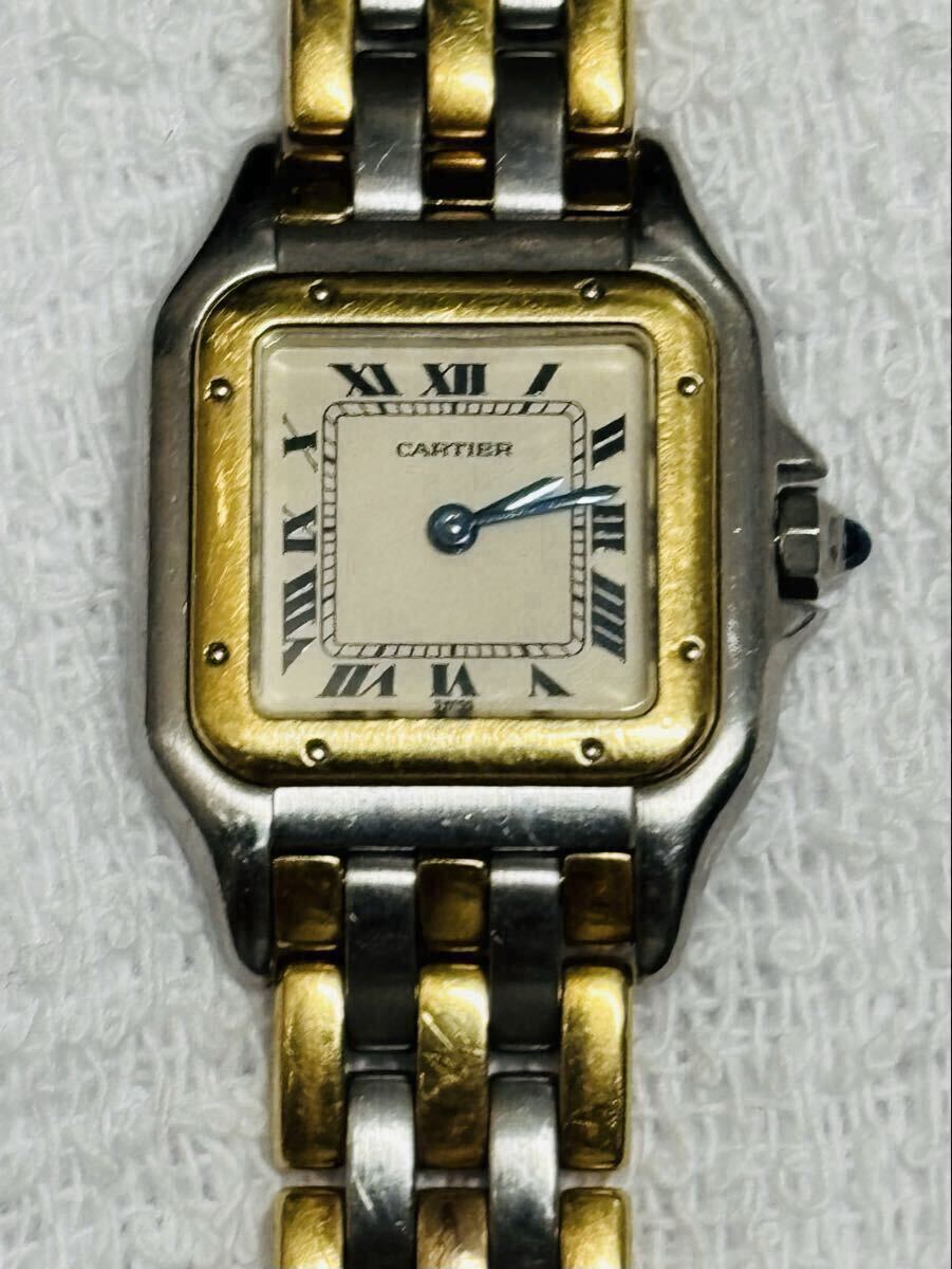 Cartier カルティエ パンテールミニ K18YG 3Row クォーツ腕時計