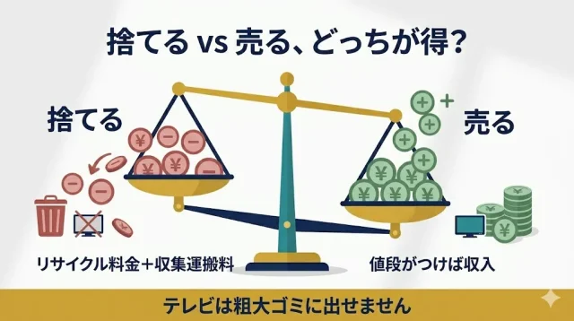 捨てると損?家電リサイクル料金との損得比較