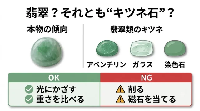 翡翠?それとも“キツネ石”?