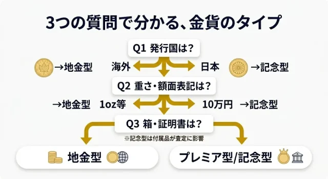 あなたの金貨は「地金型」か「プレミア型」か