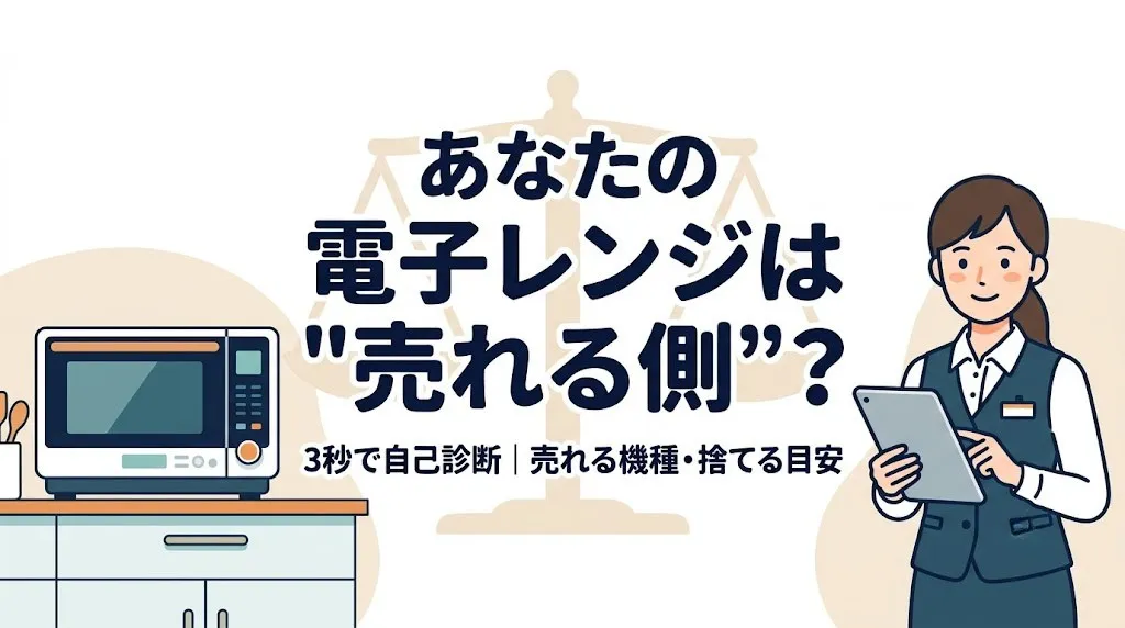 電子レンジ買取｜あなたのは売れる側？3秒で自己診断