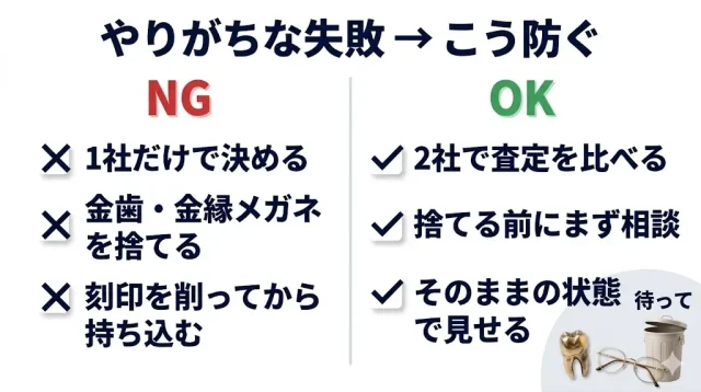処分前に確認すべき品や行動