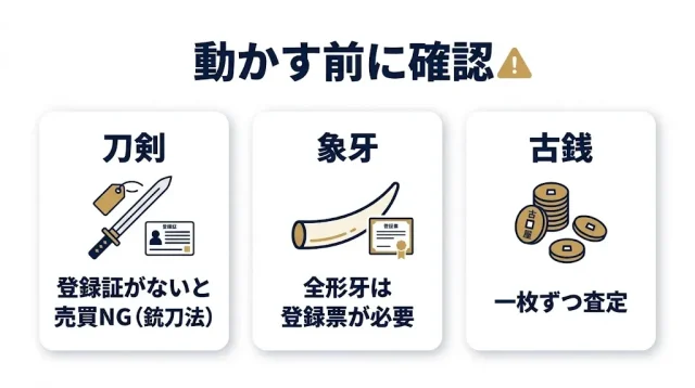 手続きや法律が関わる品