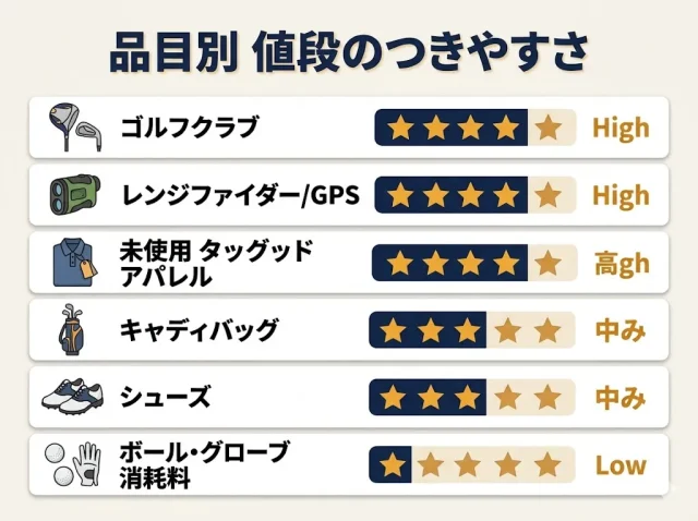ゴルフ用品「品目別」買取されやすいもの・されにくいもの