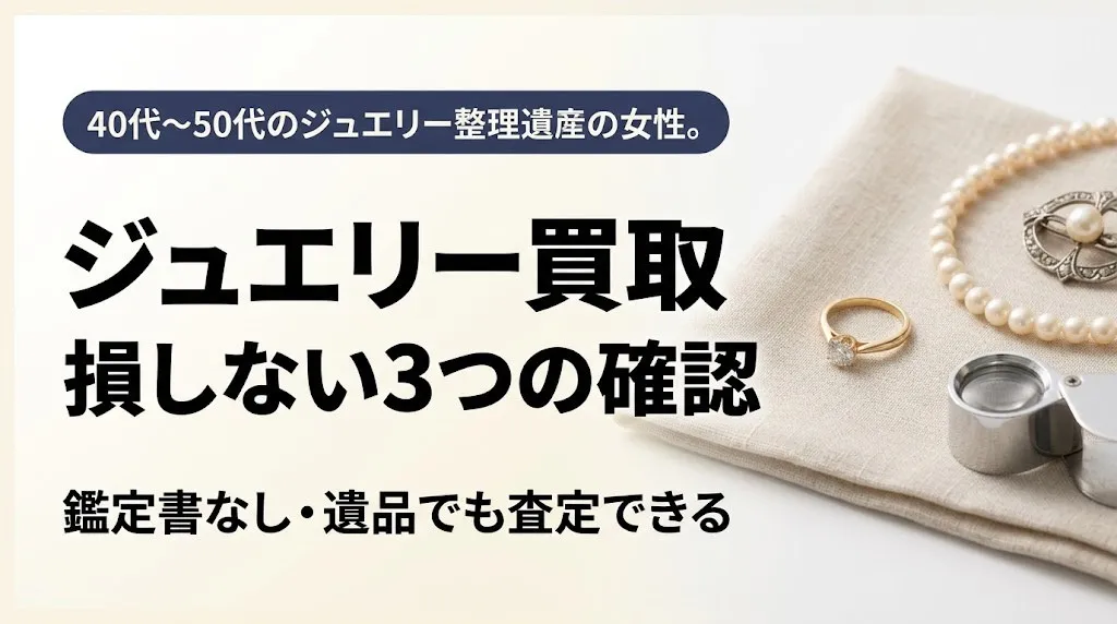 ジュエリー買取で損しない|鑑定書なし・遺品も売れる