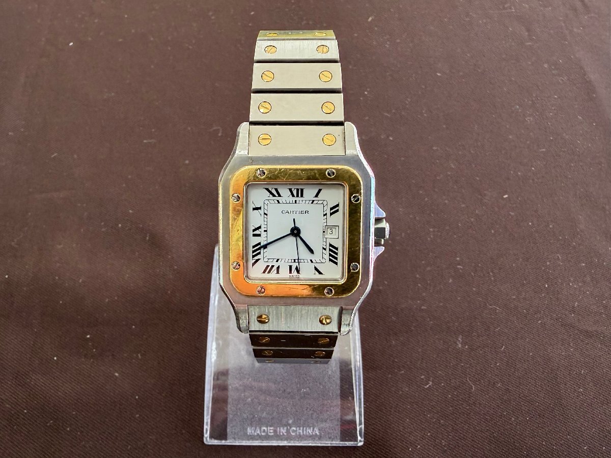 Cartier カルティエ サントス ガルベ LM SS K18YG 腕時計