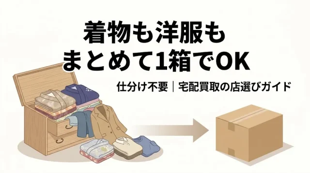 洋服と着物をまとめて宅配買取｜仕分け不要の店選び術