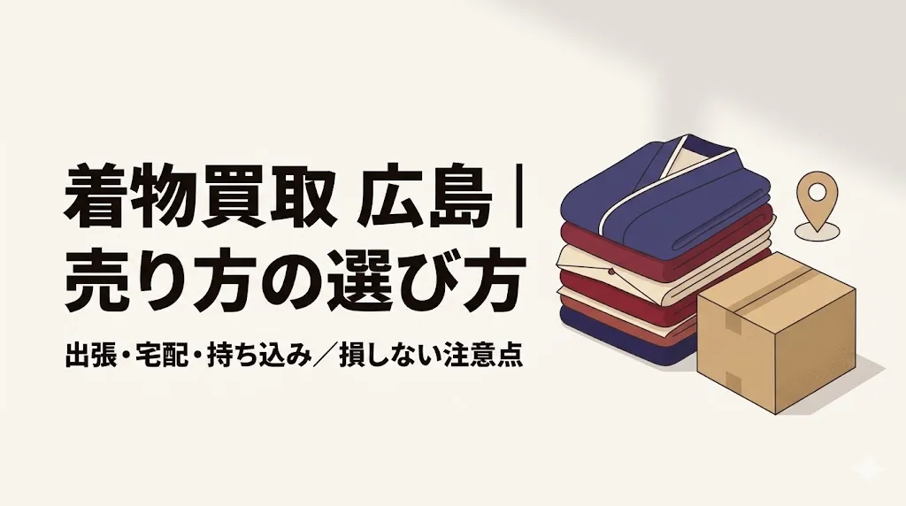 着物買取 広島|売り方の選び方と損しない注意点