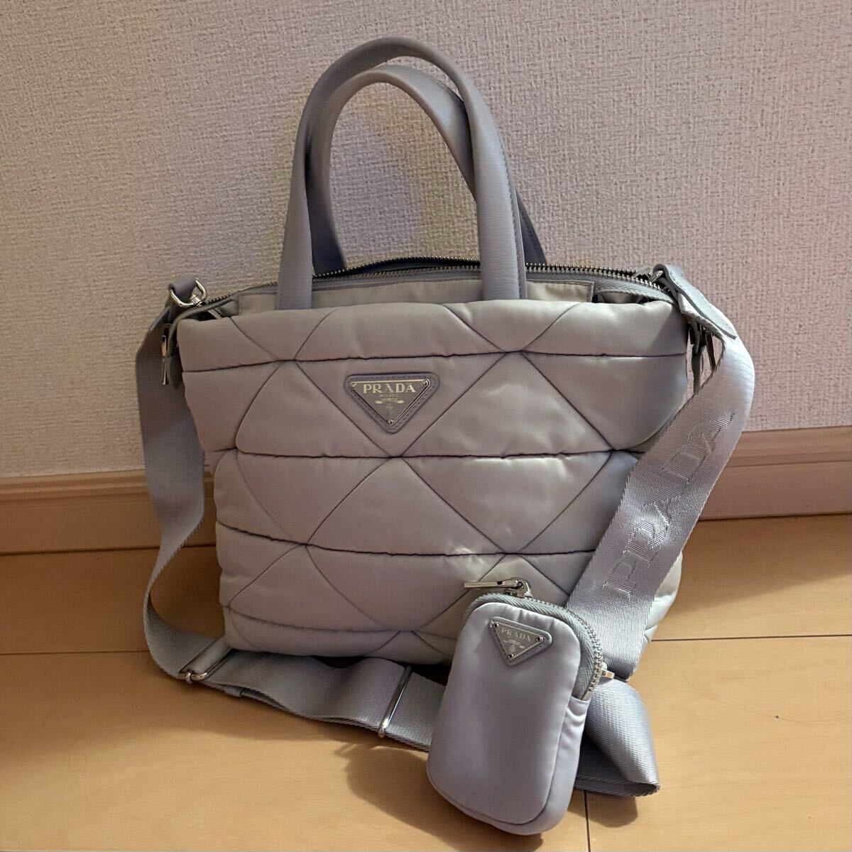 PRADA プラダ 2wayショルダーバッグ キルティング ナイロン
