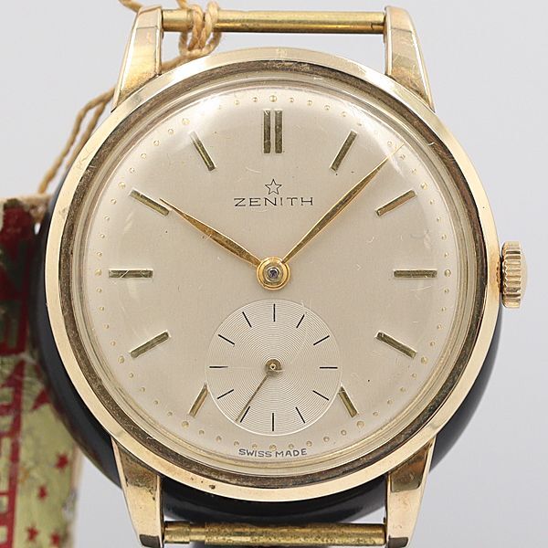 ZENITH ゼニス スモセコ シルバー文字盤 手巻き メンズ腕時計