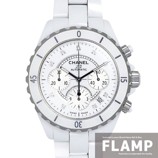 CHANEL J12 クロノグラフ H2009 ホワイトセラミック メンズ腕時計