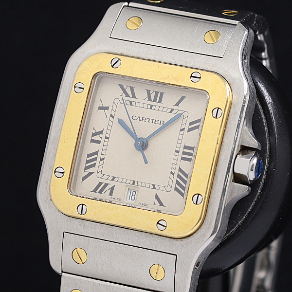 Cartier サントスガルベLM YG×SS 187901 メンズ腕時計