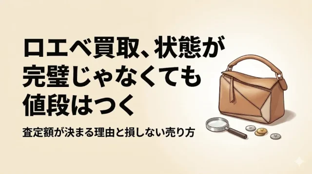 ロエベ買取は状態次第？査定額が決まる理由と損しない売り方