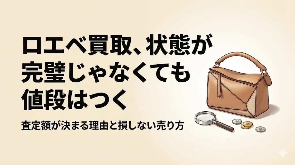 ロエベ買取は状態次第？査定額が決まる理由と損しない売り方