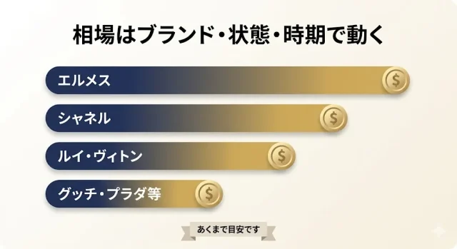 相場はブランド・状態・時期で動く