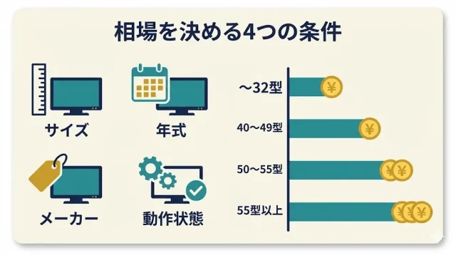テレビ買取の相場と、価格を左右する条件