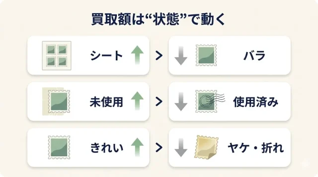 切手買取の相場の目安と「決まり方」