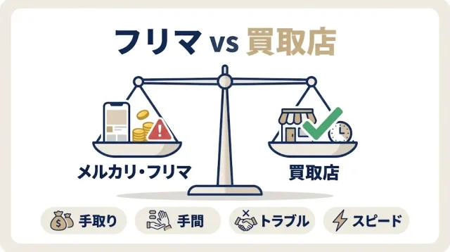 メルカリ・フリマと買取店、結局どっちが得?
