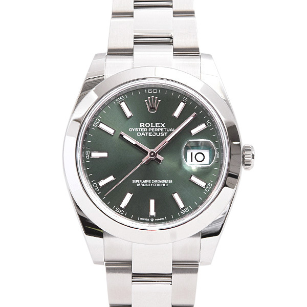 ロレックス デイトジャスト41 ミントグリーン文字盤 126300